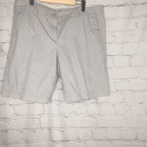 Ann Taylor Loft Grey Polkadot Shorts